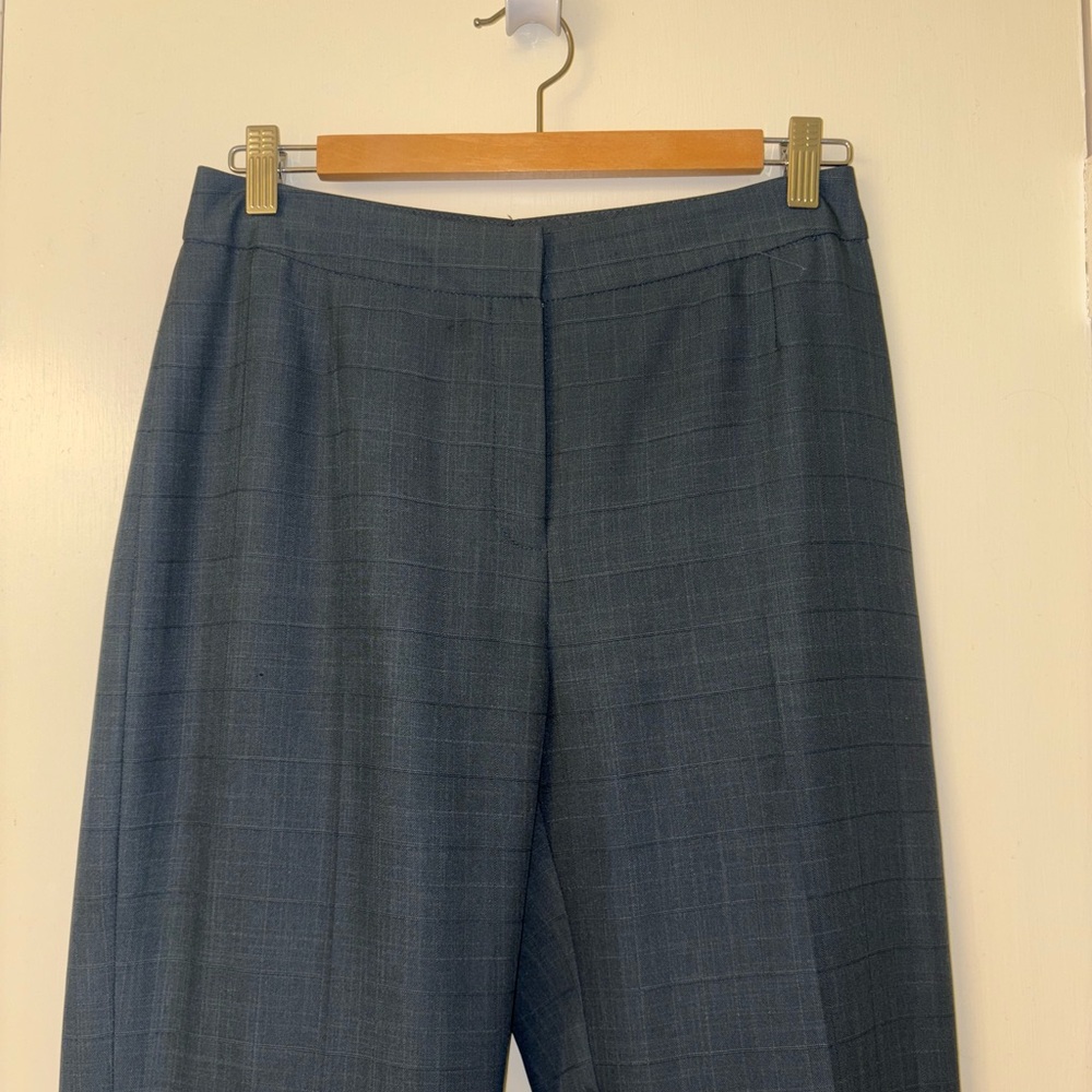 Blue Gray 90s Straight Leg Business Trousers